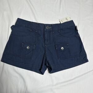 Women’s Express Low Rise Navy Cargo Shorts - Size 1/2 - 100% Cotton